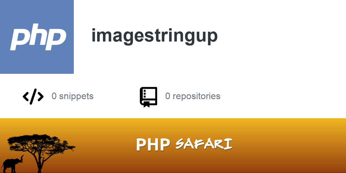 PHP function - imagestringup | PHP Safari